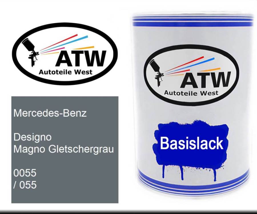 Mercedes-Benz, Designo Magno Gletschergrau, 0055 / 055: 500ml Lackdose, von ATW Autoteile West.